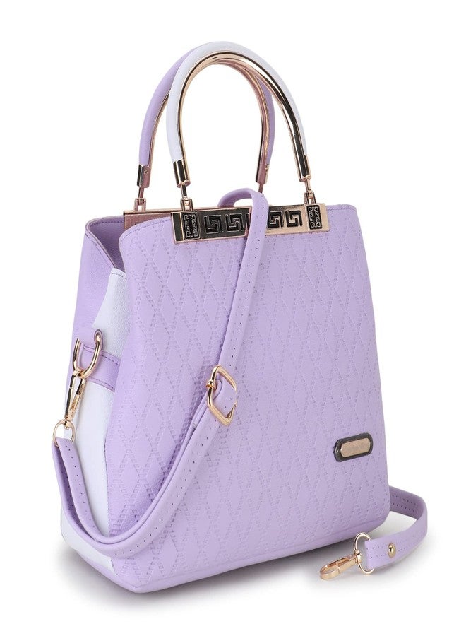 كليمنتين حقيبة يد نسائية من كليمنتين | حقيبة يد متينة للنساء والفتيات والسيدات | مع حزام كتف قابل للفصل | حقيبة يد نسائية | حقائب يد عصرية | حقيبة يد مزدوجة الحمل | (بنفسجي) - Image 1